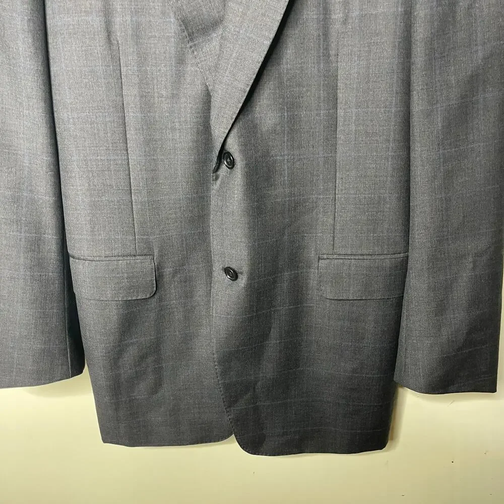 Canali grey 100% pure wool 2 buttons closure notch lapel sport jacket blazer